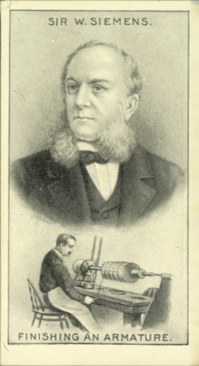 Sir W Siemens, Färdigställande av en armatur (litografi) av English School
