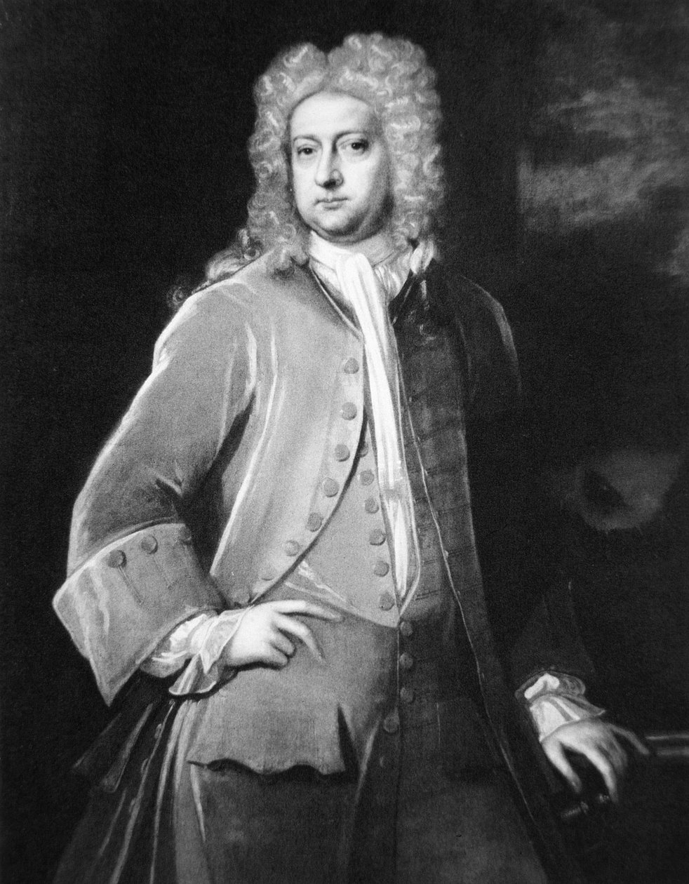 Sir William Berkeley (gravyr) av English School