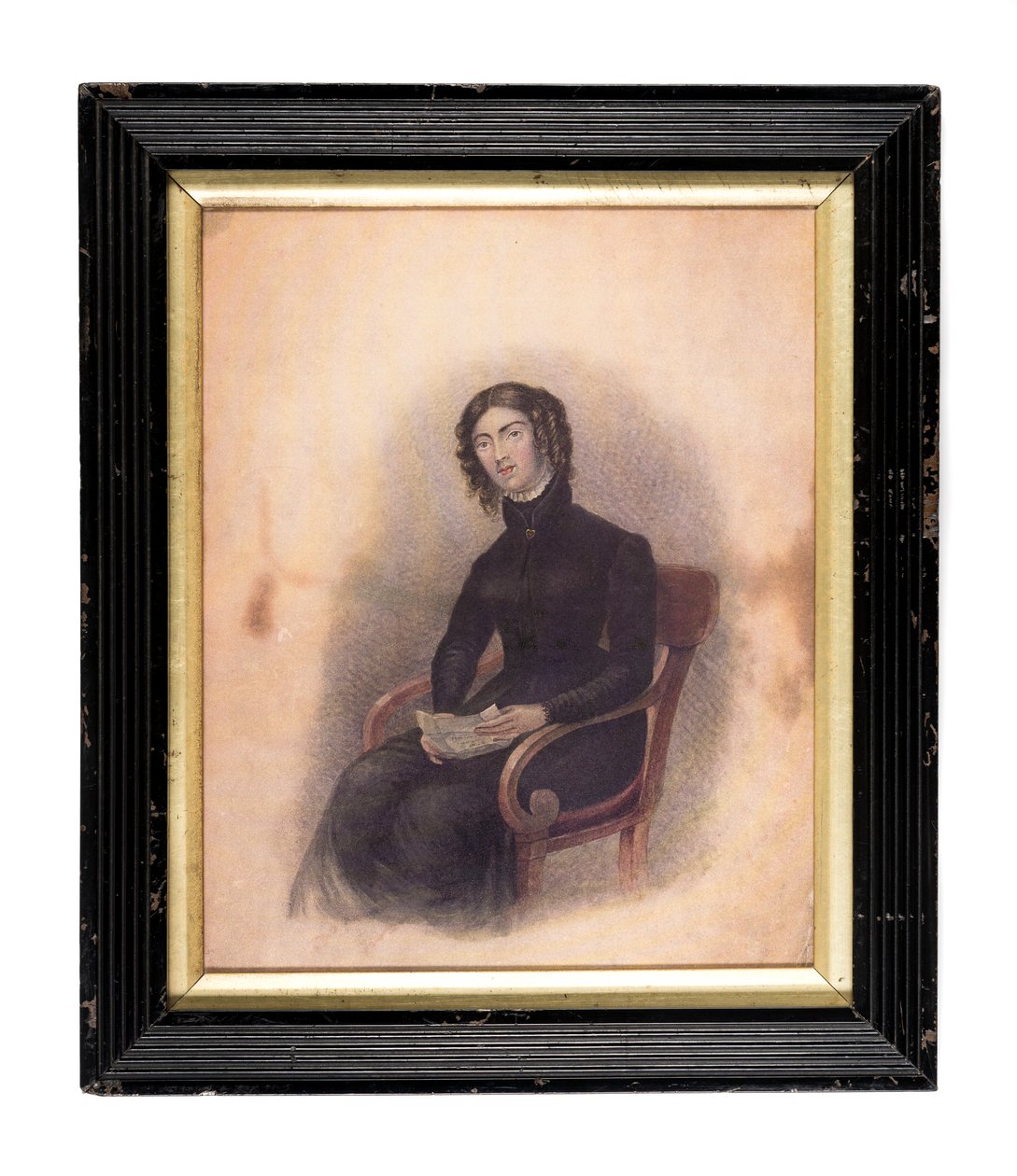 Skiss av Anne Lister från Shibden Hall (akvarell på papper) av English School