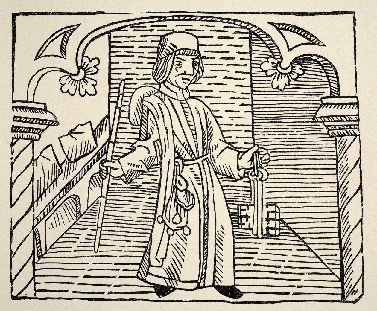 Smith, från Game of Chess av William Caxton, pub. 1480 (sepiafoto) av English School