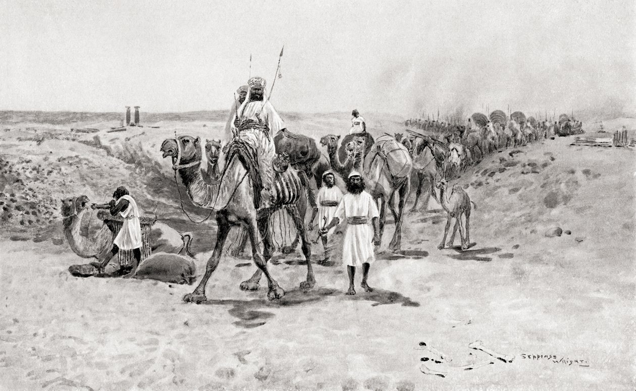 Salomo skickar gåvor till Hiram I, den feniciske kungen av Tyrus, från Hutchinson