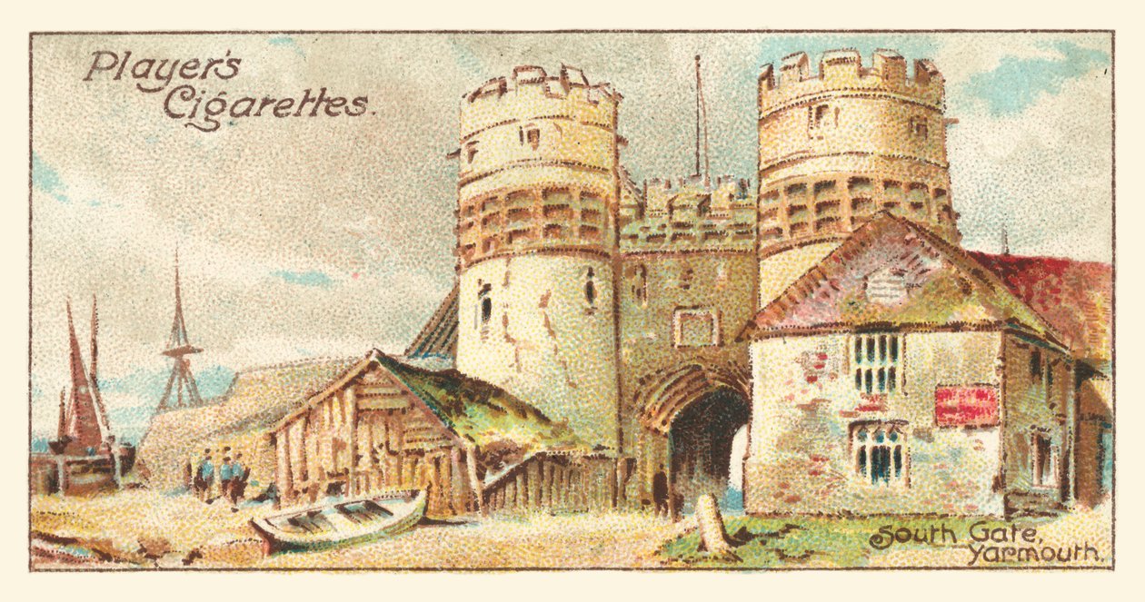 South Gate, Yarmouth (chromolitho) av English School