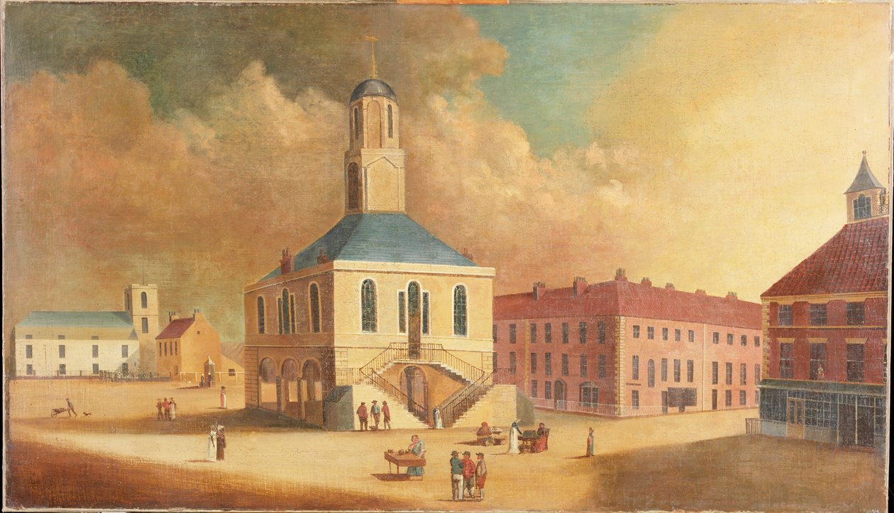 South Shields Market Place, ca 1800 av English School
