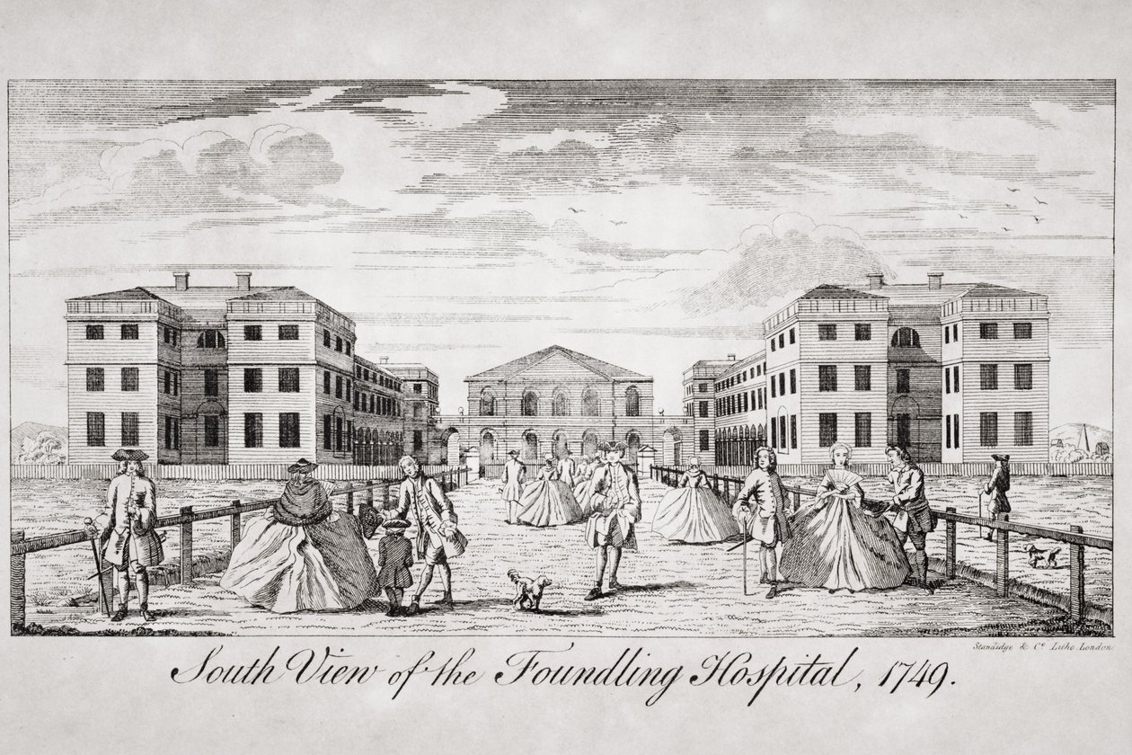 Södervy av Foundling Hospital, London, 1749 av English School