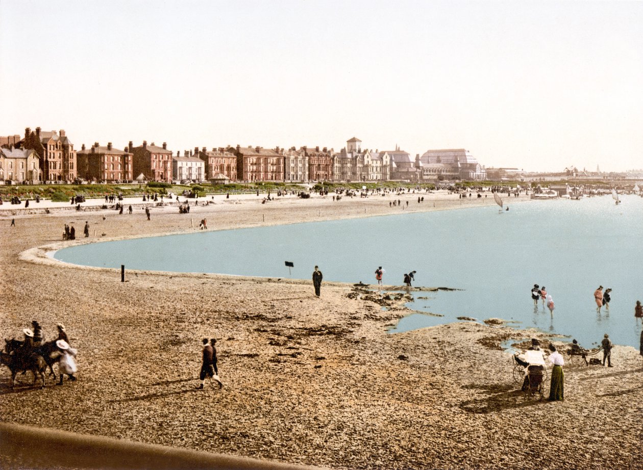 Southport från piren (handfärgat foto) av English School