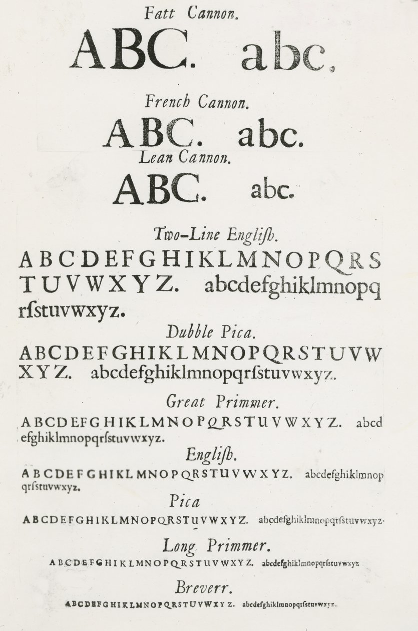 Exemplar av typsnitt av English School