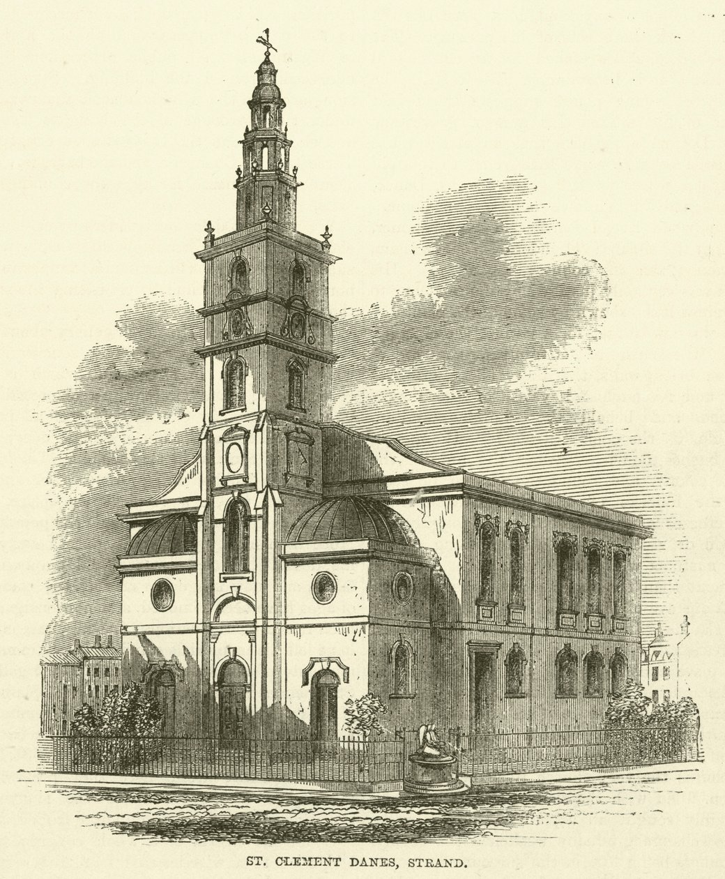 St Clement Danes, Strand (gravyr) av English School