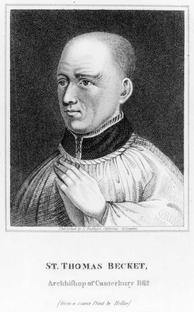 St. Thomas Becket, efter ett tryck av Hollar av English School