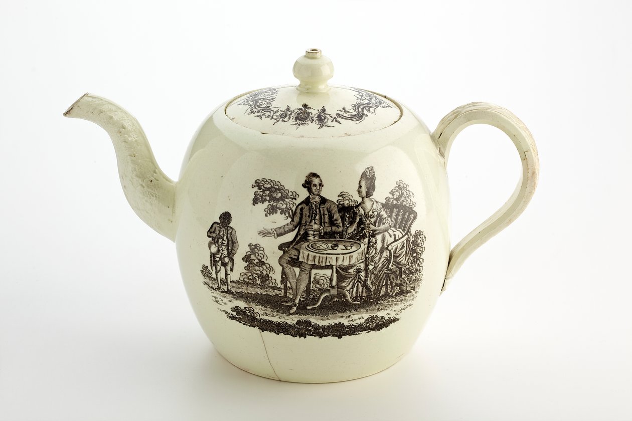 Staffordshire Wedgwood tekanna, ca 1775-85 (creamware) av English School