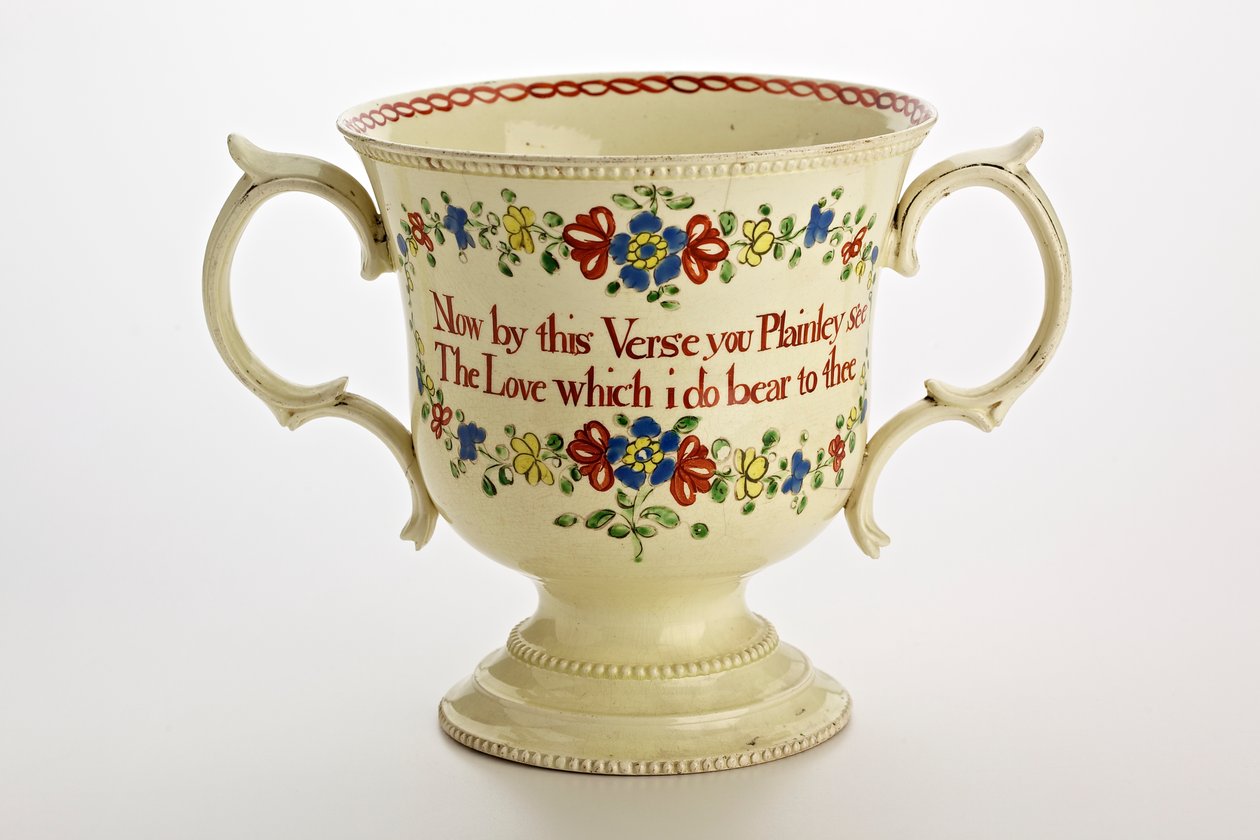 Staffordshire loving cup, 1774 (creamware) av English School