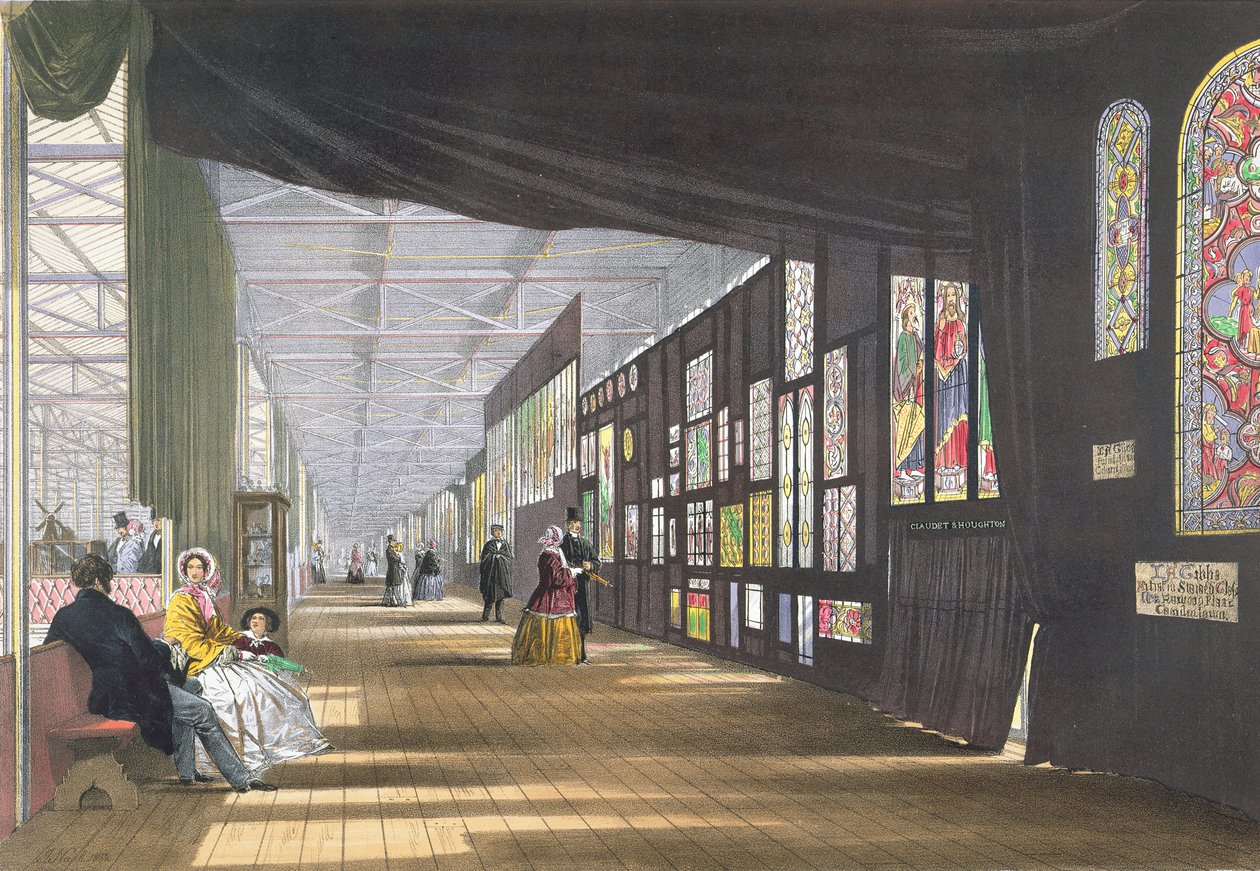 Stained Glass Gallery, från Dickinsons Comprehensive Pictures of the Great Exhibition of 1851, publicerad 1854 av English School