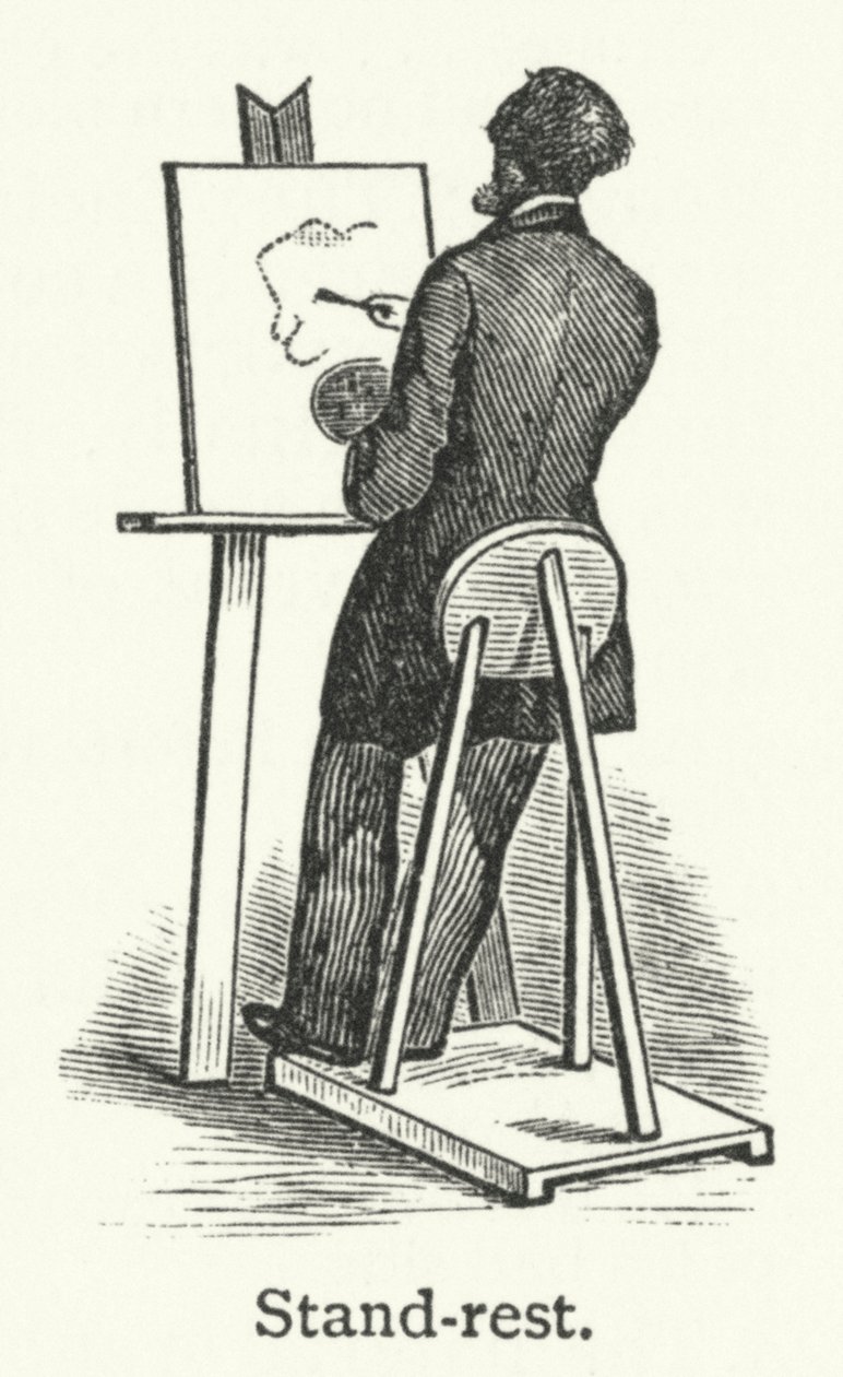 Stativstöd (gravyr) av English School