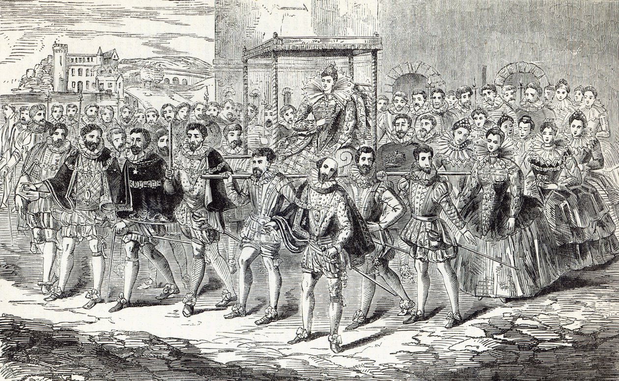 Drottning Elizabeths statsframsteg, illustration från Cassell