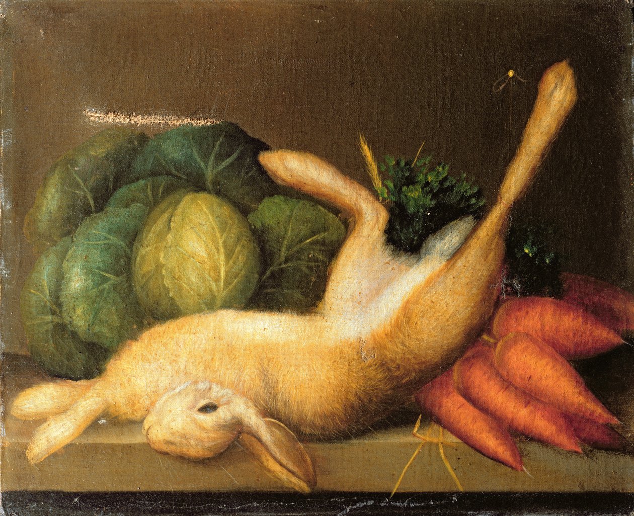 Stilleben av en hare, c.1840 av English School