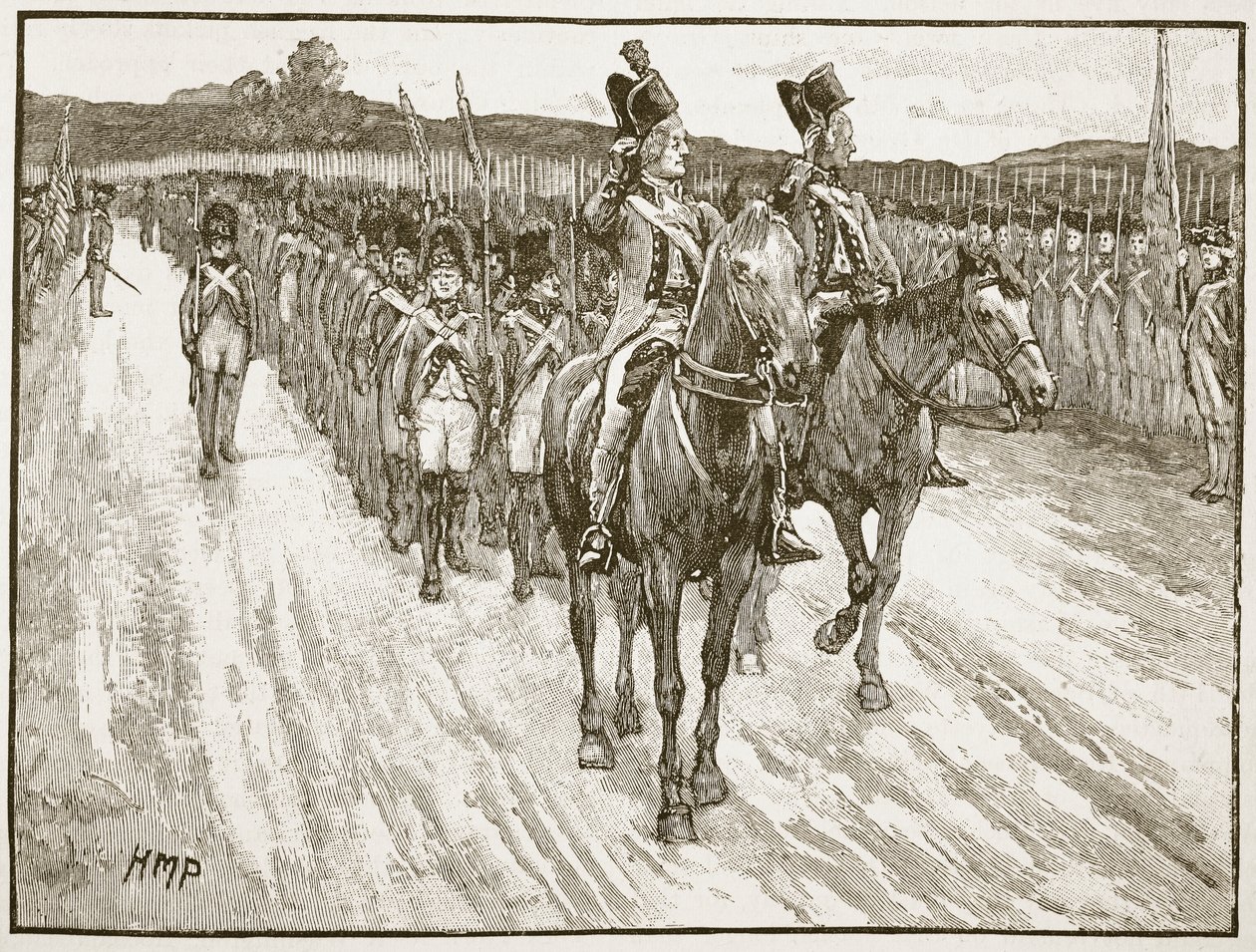 Surrender of Lord Cornwallis, Yorktown, 1781, illustration från Cassell