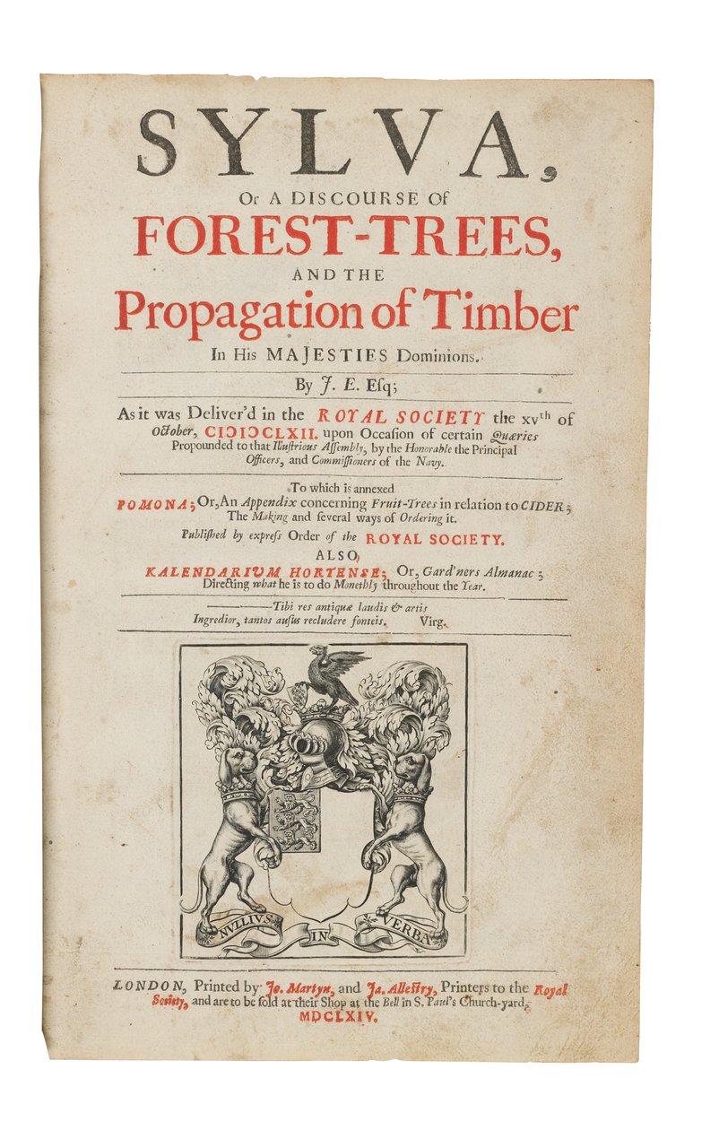 "Sylva, or a discourse of Forest-Trees, and the Propagation of Timber in His Majesties Dominions" av John Evelyn (1620-1706) av English School
