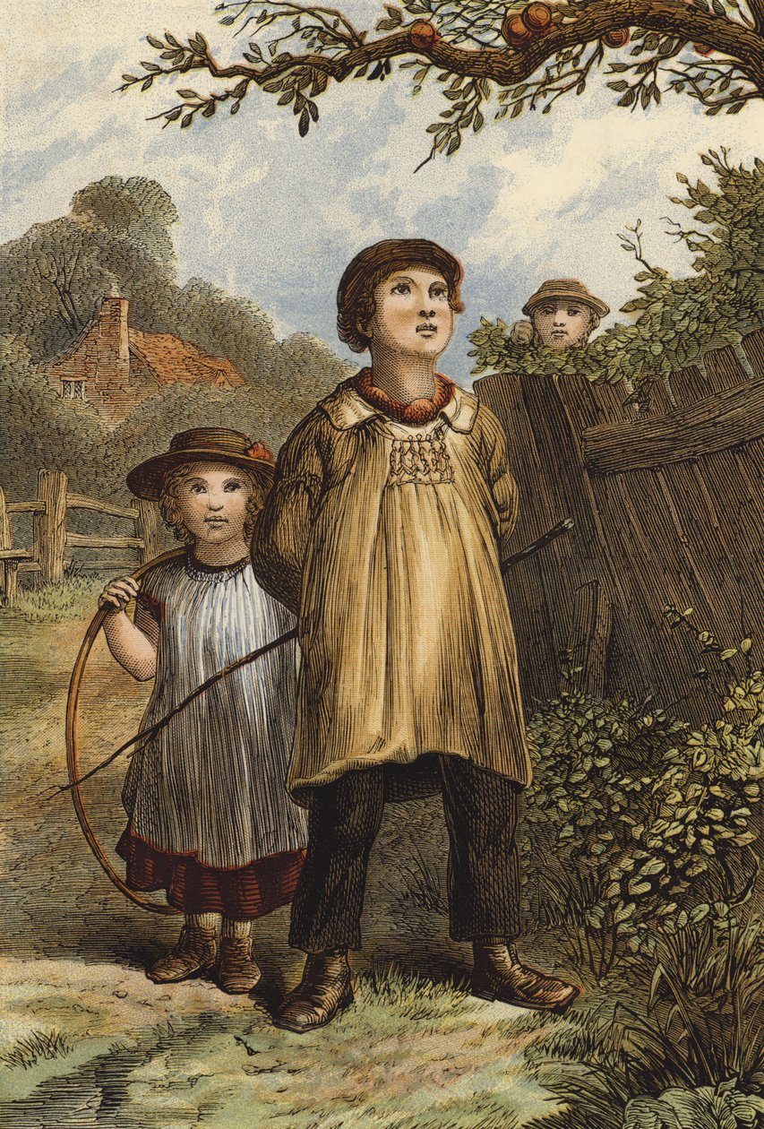 Temptation (färglitografi) av English School