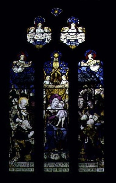 The Adoration of the Magi (målat glas) av English School