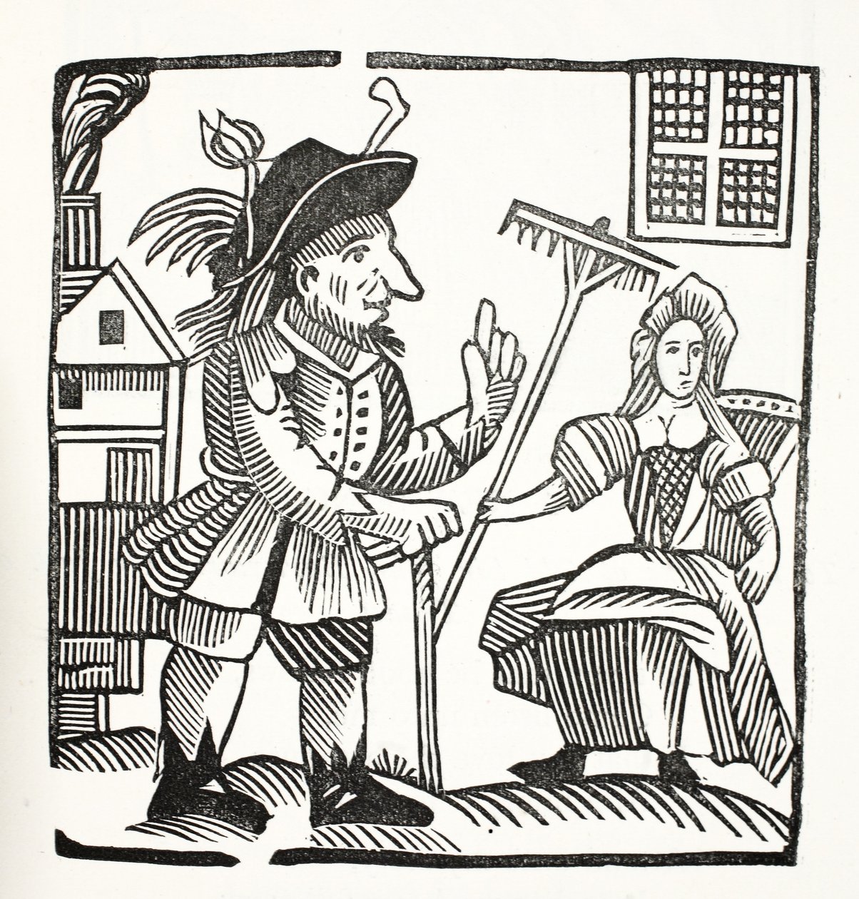 The Arraigning and Indicting of Sir John Barleycorn, Knt., illustration från Chap-books of the Eighteenth Century av John Ashton, pub. 1882 av English School