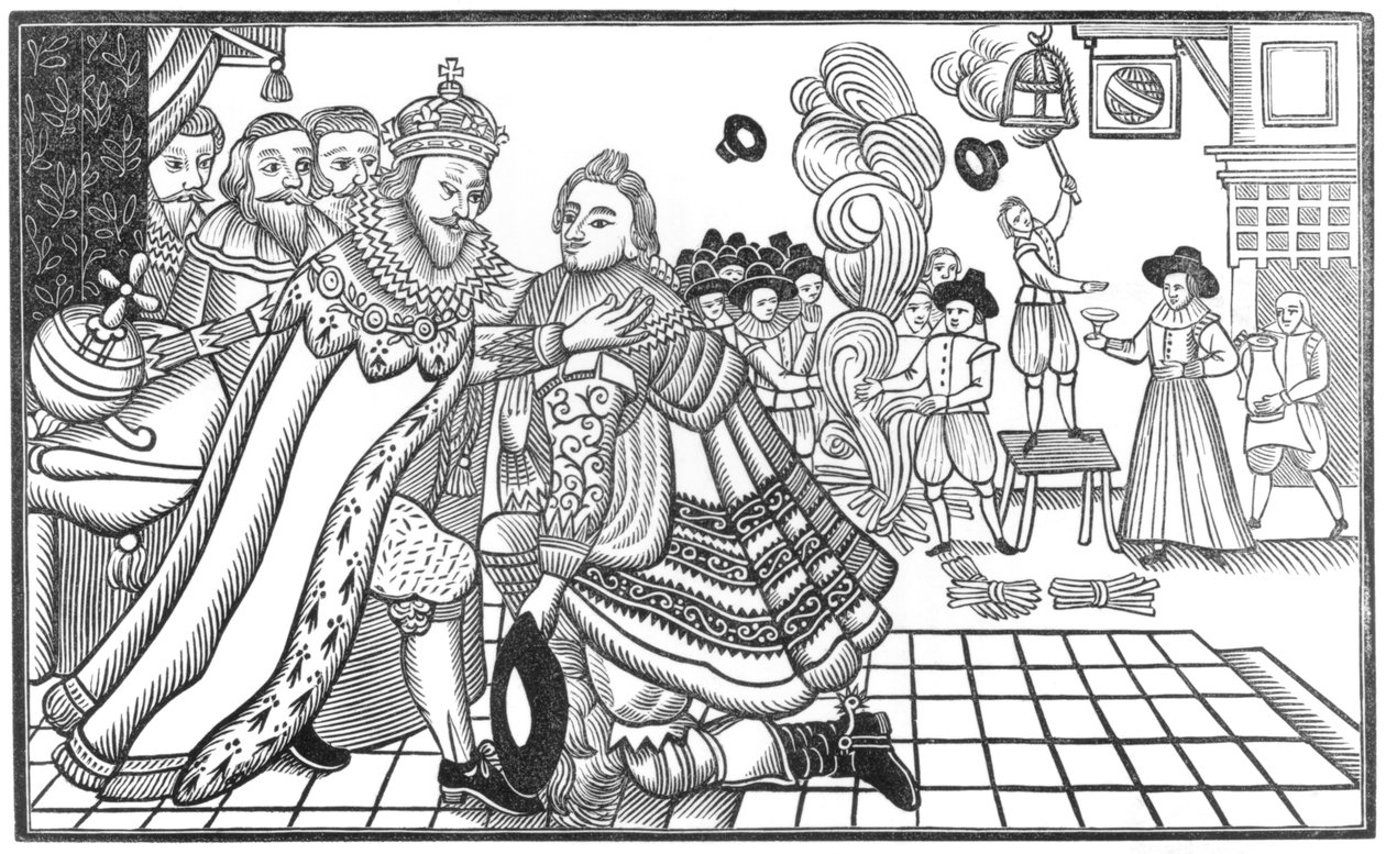 Hans Majestät Charles (1600-49) prins av Wales ankomst till det spanska hovet, 1623 av English School