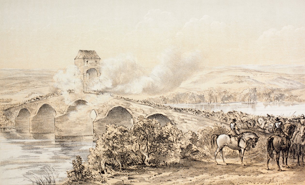Slaget vid Bothwell Bridge, 22 juni 1679, från "The Scots Worthies Enligt Howie