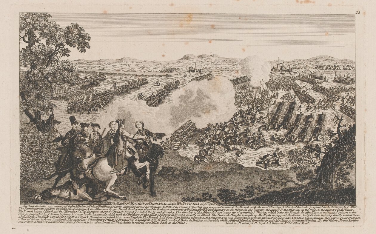 ?Slaget vid Minden eller Thornhausen i Westfalen den 1 augusti 1759? av English School