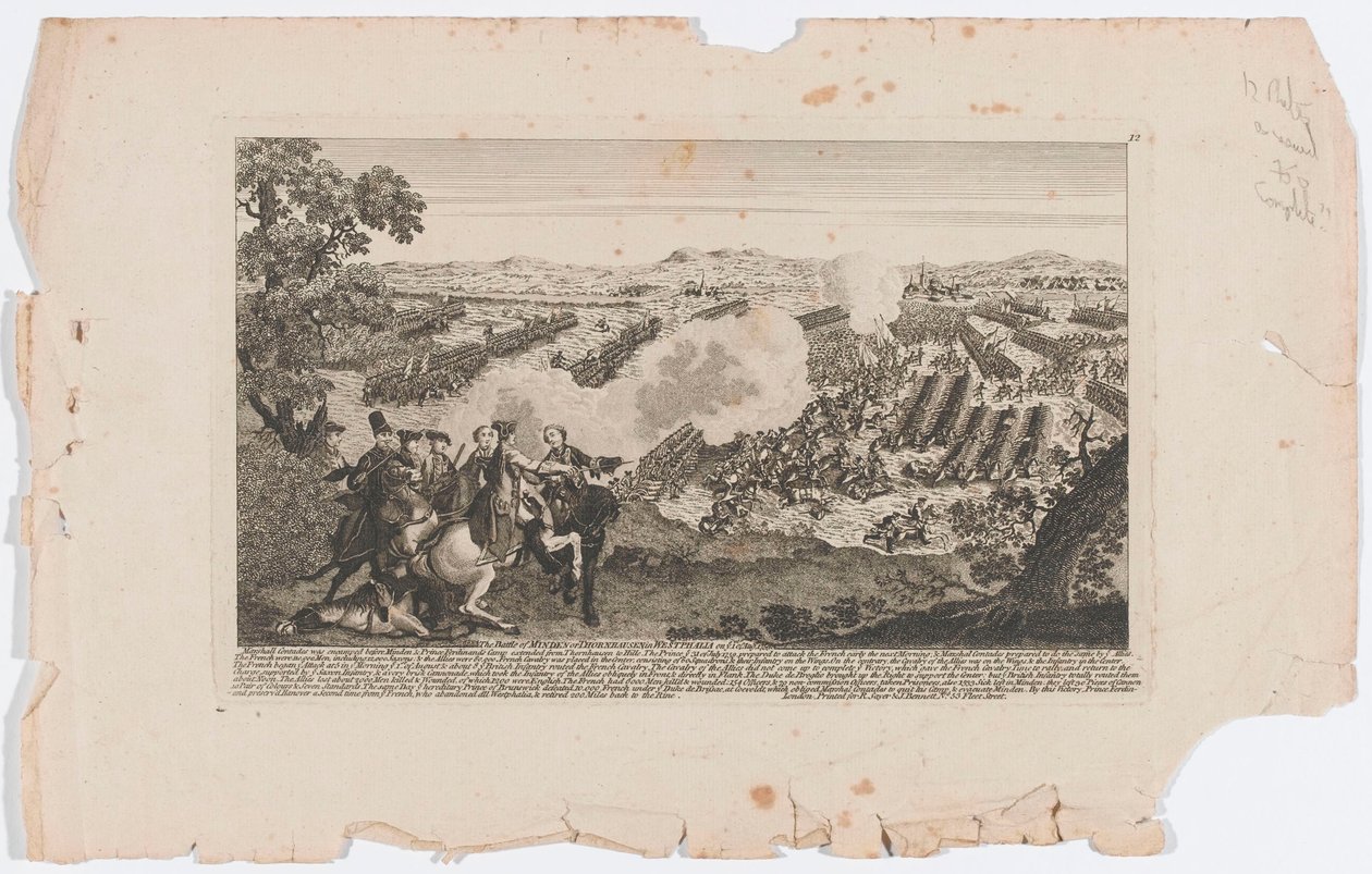 ?Slaget vid Minden eller Thornhausen i Westfalen den 1 augusti 1759? av English School