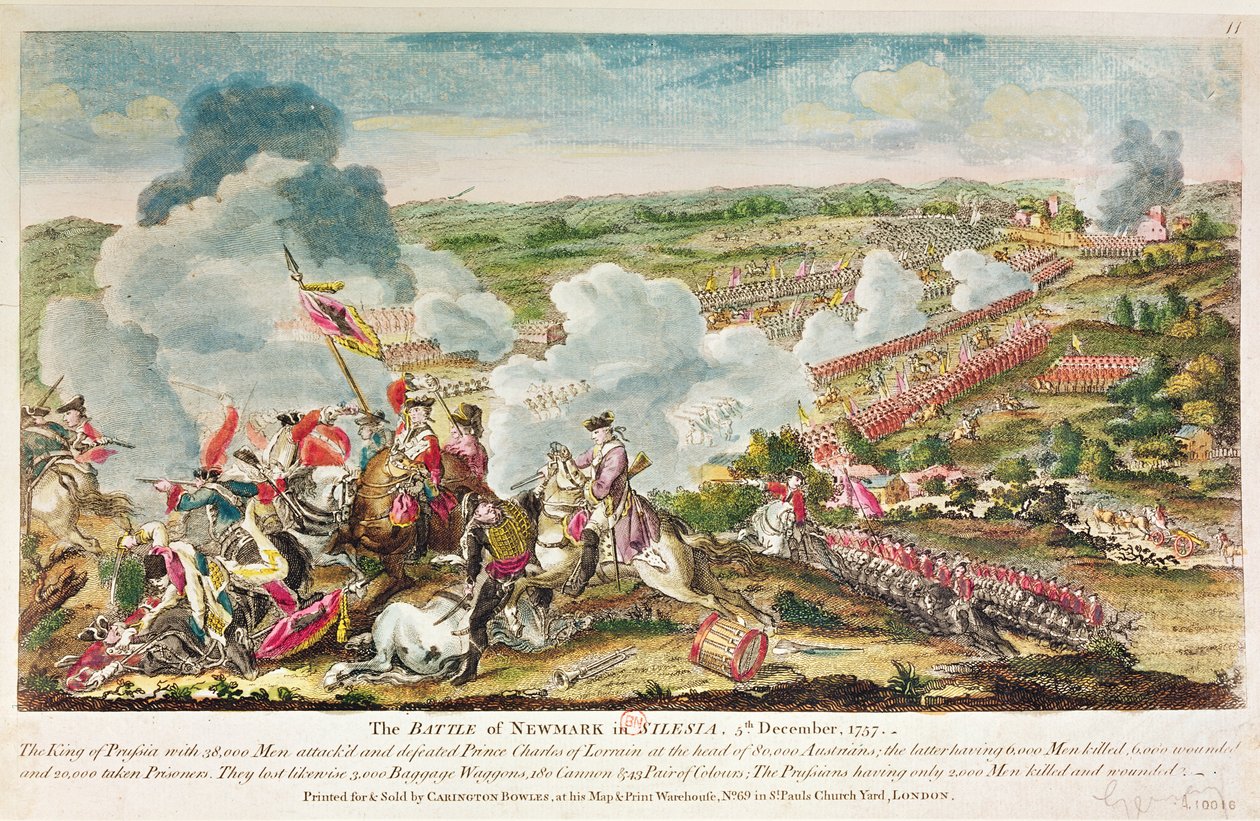 Slaget vid Neumark, Schlesien 5 december 1757 av English School