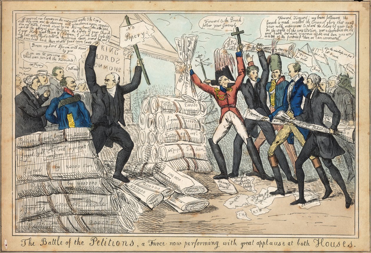 The Battle of the Petitions, en fars som nu uppträder med stora applåder i båda husen av English School