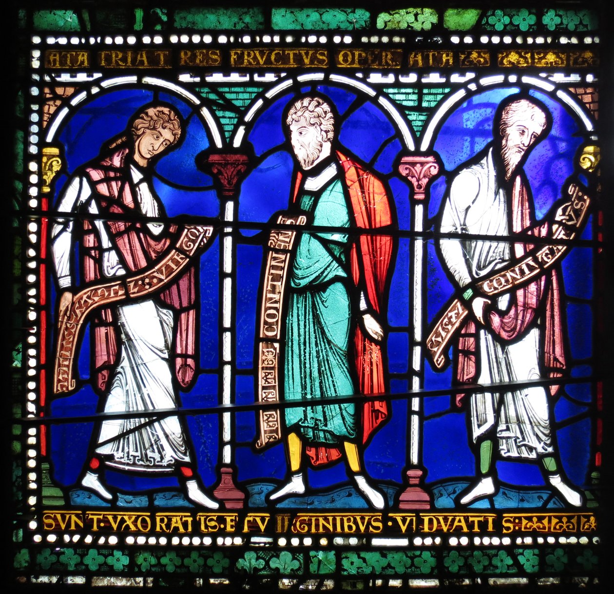 De välsignade staterna, Canterbury Cathedral (målat glas) av English School