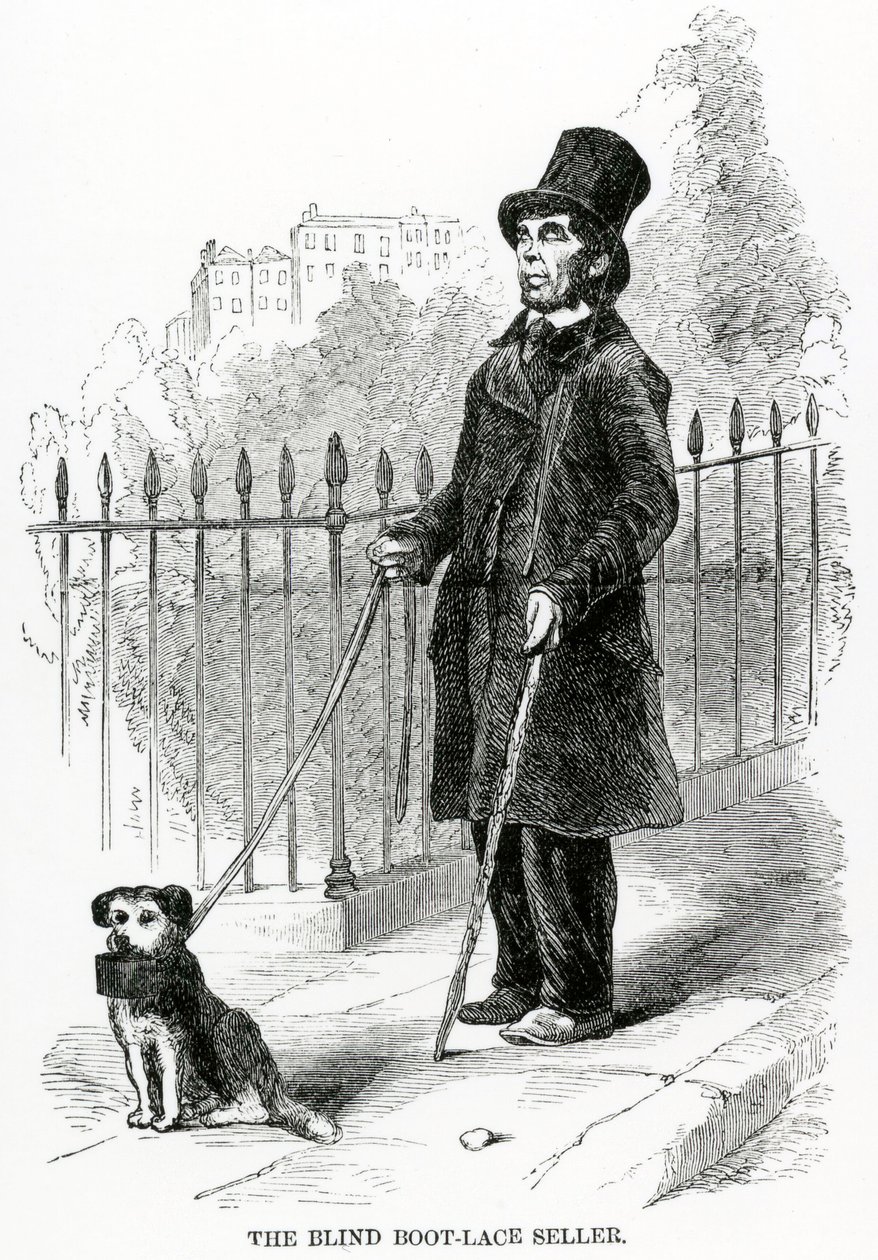 The Blind Boot-Lace Seller, ca 1840 av English School