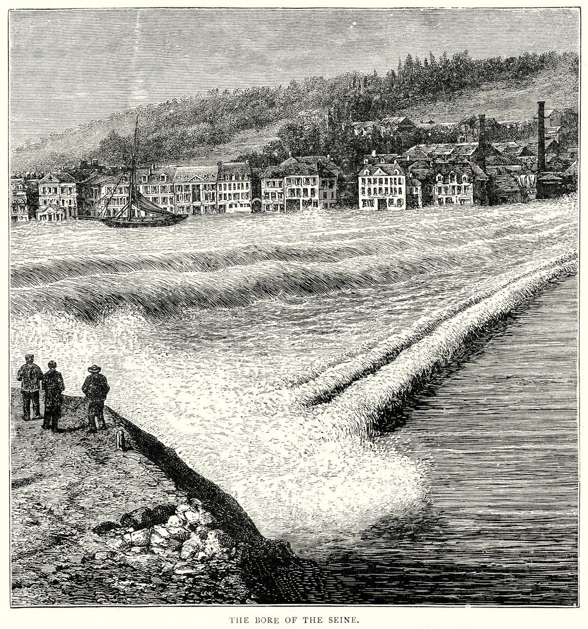 Seineflodens borrning (gravyr) av English School