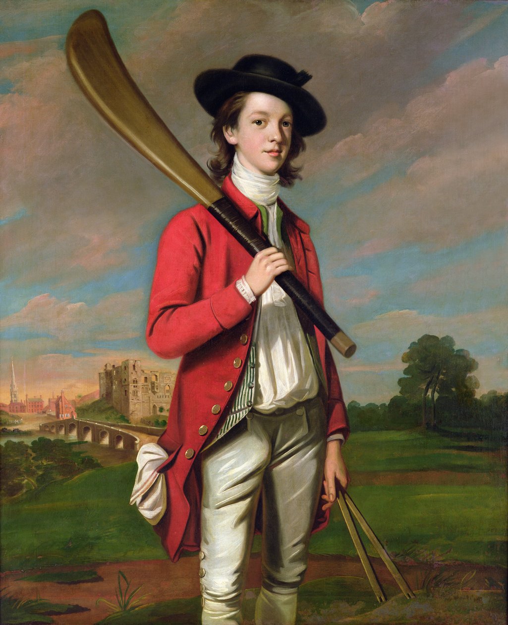 The Boy with a Bat: Walter Hawkesworth Fawkes, c.1760 av English School