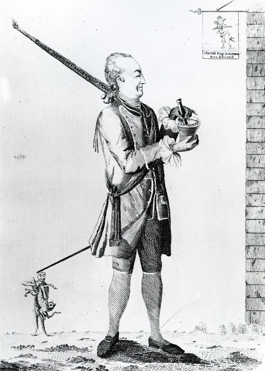 The Chymical Macaroni, publicerad av G. Terry, 1772 (mezzotint) av English School