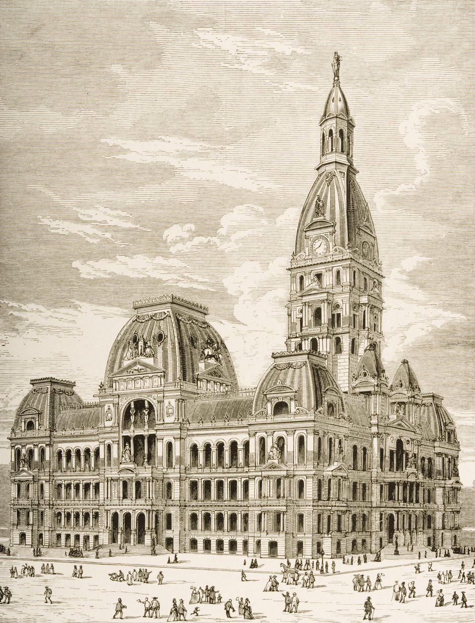 The City Hall, Chicago, c.1870, från 