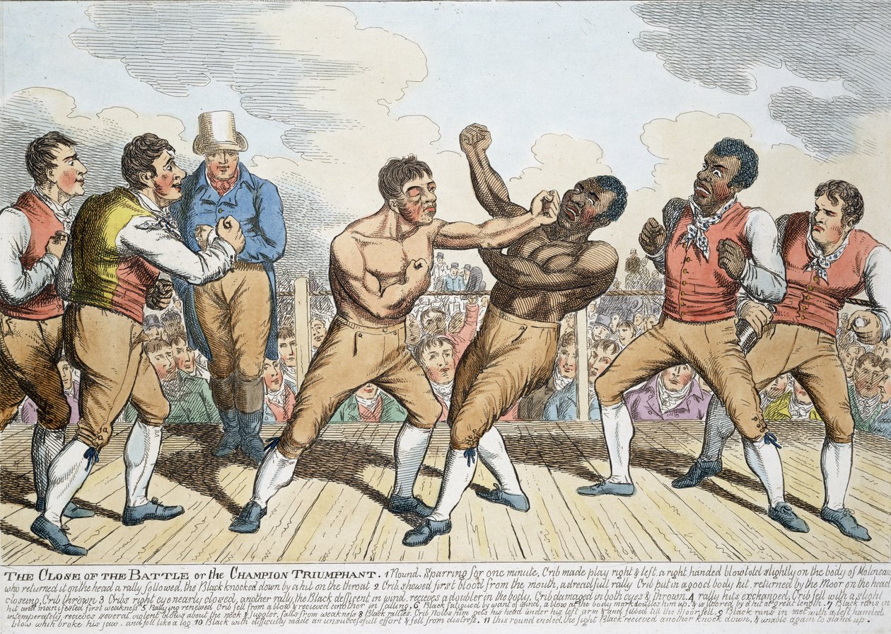 The Close of the Battle or the Champion Triumphant, publicerad 1811 av English School