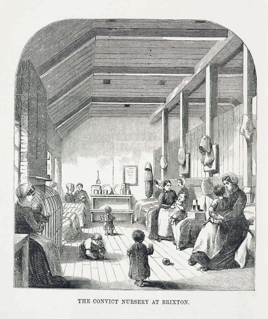 The Convict Nursery at Brixton, från The Criminal Prisons of London and Scenes of Prison Life av Henry Mayhew (1812-87) och John Binny, 1862 av English School
