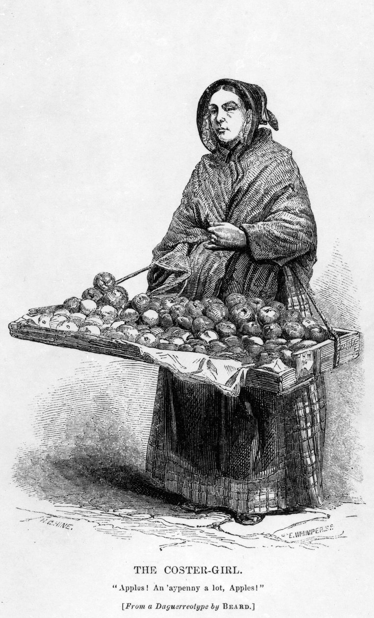 Coster-Girl, ca 1840 av English School