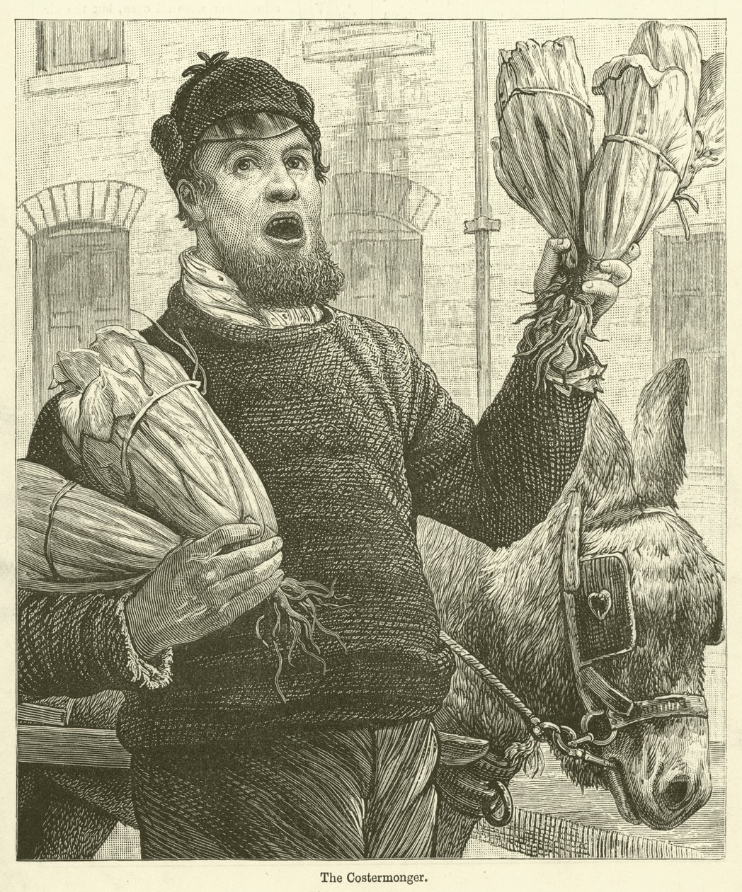 The Costermonger (gravyr) av English School