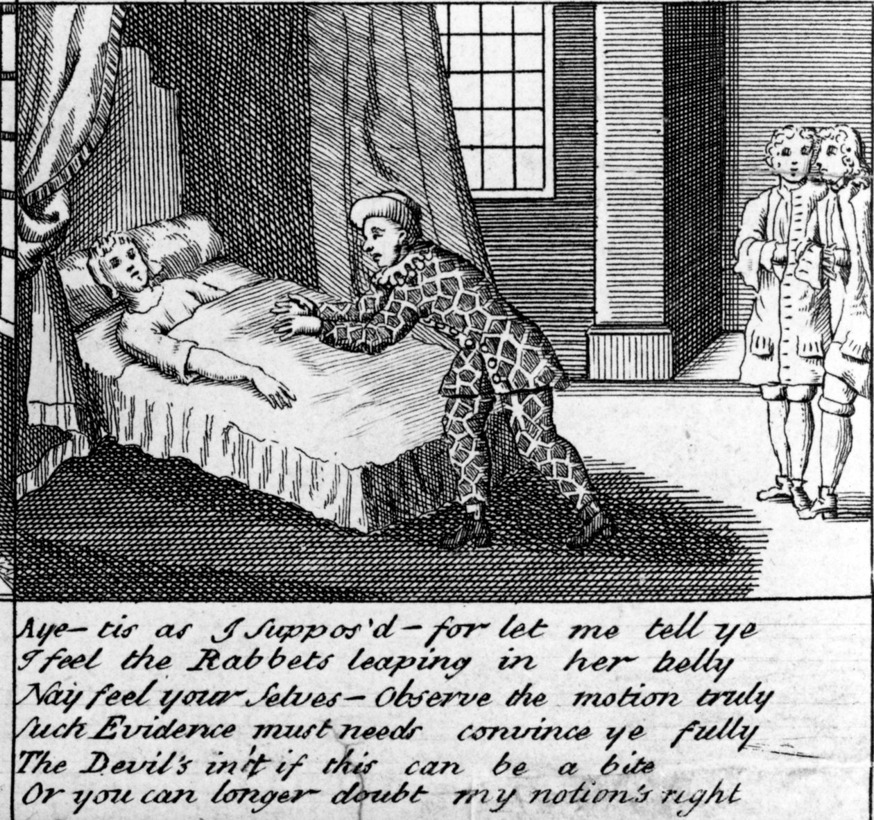 The Doctor in Labour, eller The New Whim Wham från Guildford, c.1726 av English School