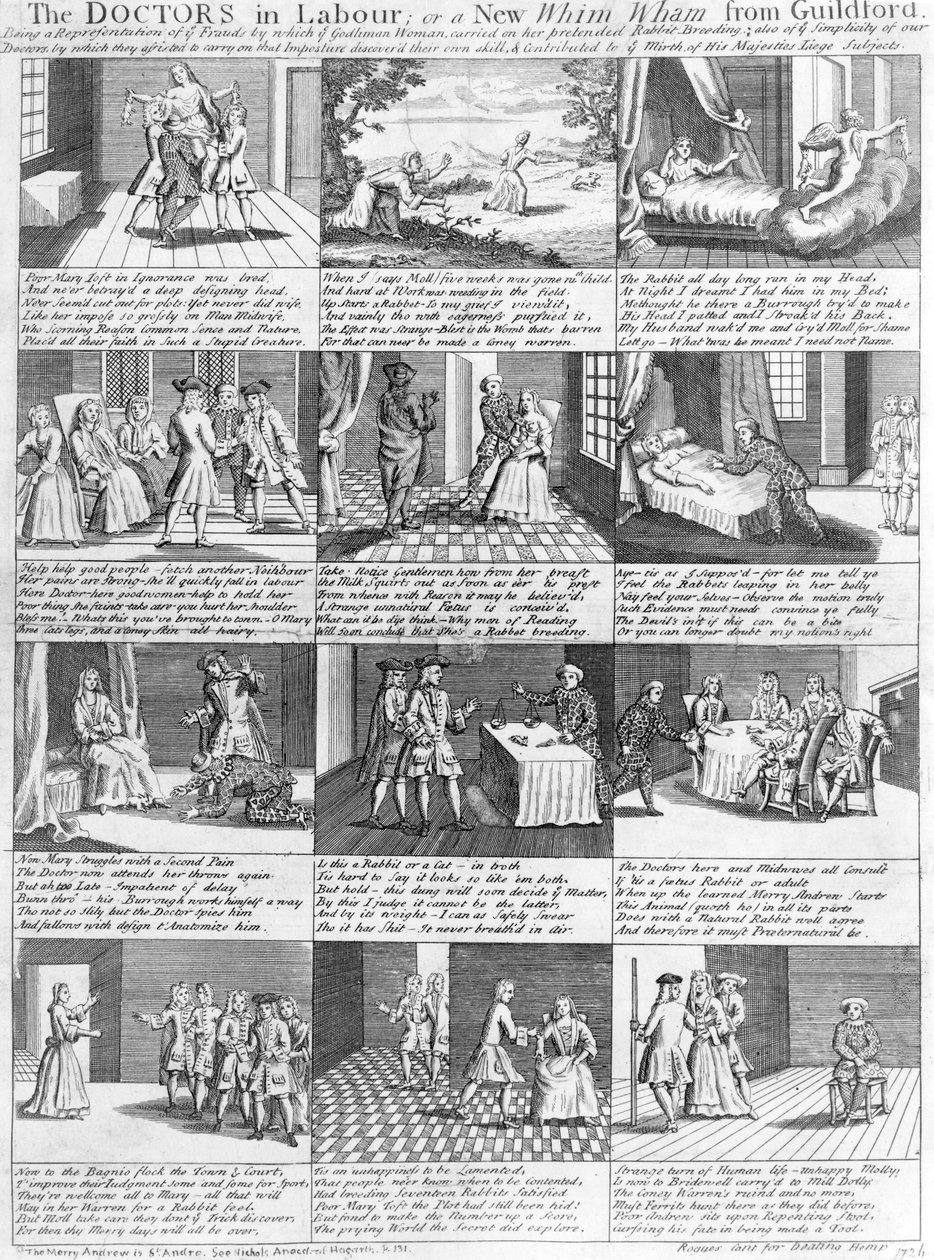 The Doctors in Labour, or a New Whim Wham från Guildford, 1726 av English School