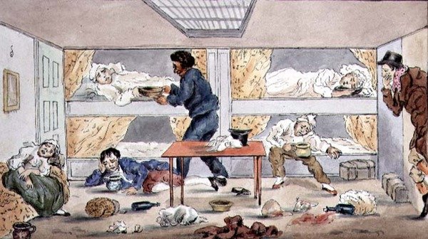 The Effects of Seasickness, ca 1825 (penna och bläck med akvarell på papper) av English School