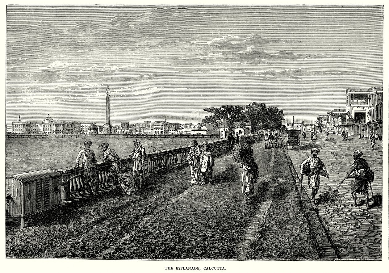 Esplanaden, Calcutta (gravyr) av English School