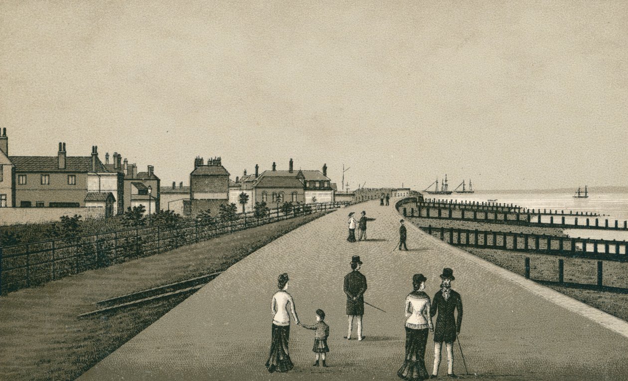 The Esplanade, Harwich (litografi) av English School