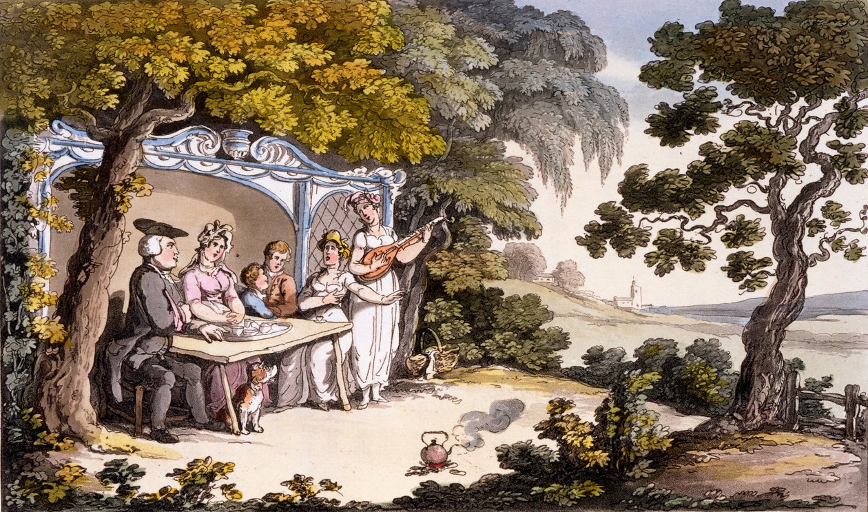The Fair Penitent, från Ackermanns Repository of Arts 1817 (handfärgad gravyr) av English School
