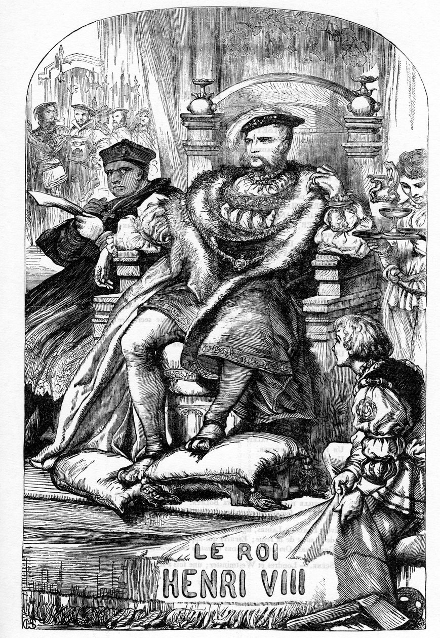The Famous History of the Life of King Henry the Eighth - Illustration i "" Works complete by William Shakespeare"" 1866 - Illustrationerna och den allmänna formen för denna utgåva är lånade från Cassells illustrerade Shakespeare, publicerad i London av English School