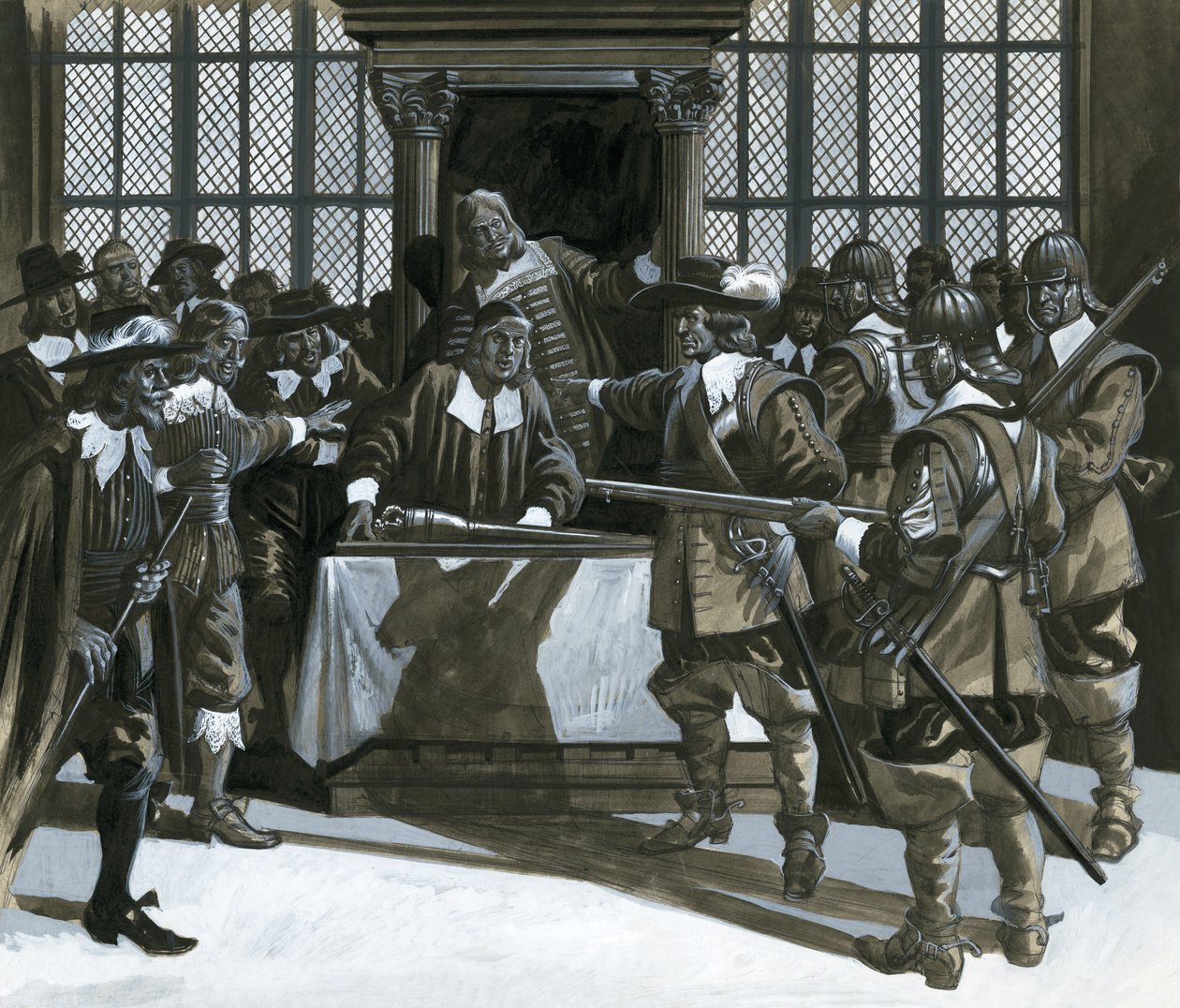Bonden som styrde England, kung Oliver den förste av English School