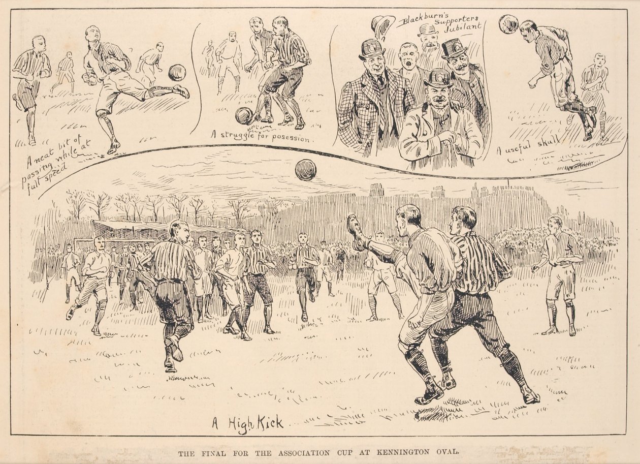 Finalen för Association Cup på Kennington Oval, "Illustrated Sporting and Dramatic News" av English School