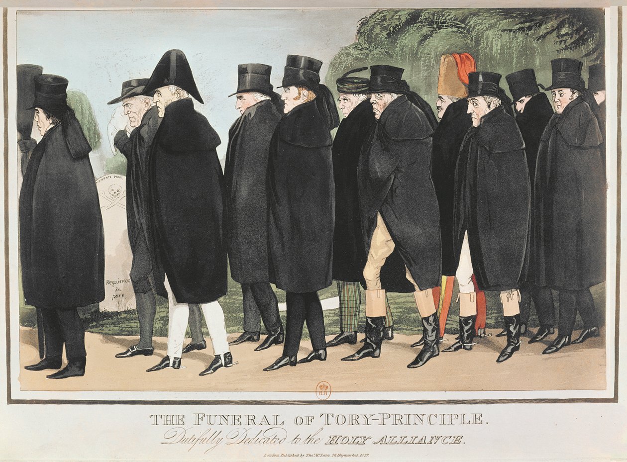 The Funeral of Tory Principe, c. april 1827 (färggravyr) av English School