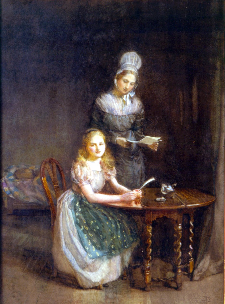 The Governess, ca 1860 (wc på papper) av English School